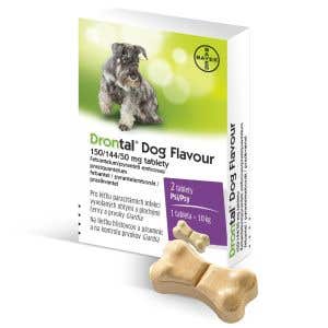 Drontal Dog Flavour pre psov 2 tablety, 150/144/50mg