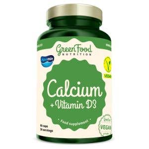 GreenFood Nutrition Calcium + vitamín D3 60 kapsúl