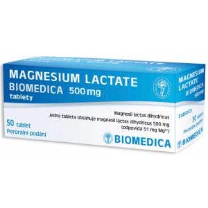 Biomedica Magnesium Lactate 500 mg 50 tabliet