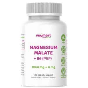 Vegmart Magn&eacute;zium mal&aacute;t a Vitam&iacute;n B6 180 kaps&uacute;l