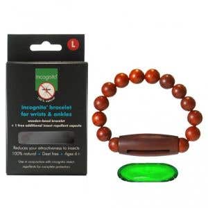Incognito Dřevěný Náramek proti hmyzu s kapslí – velikost L