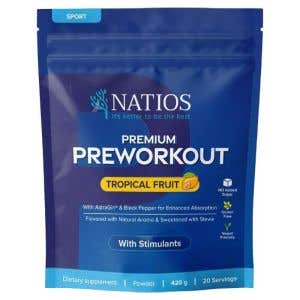 Natios Premium Preworkout s kofeinem &ndash; tropick&eacute; ovoce 420 g