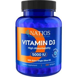 Natios Vitamín D3 5000 IU 250 softgel kapslí