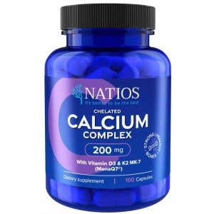 Natios Chelated Calcium Complex - Vápnik s vitamínmi D3 a K2 MK-7 100 kapsúl