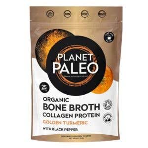Planet Paleo Sušený hovězí vývar – zlatá kurkuma BIO 225 g