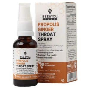Bee&You Propolisový sprej do krku se zázvorem a medem 30 ml Bee&You Propolisový sprej do krku se zázvorem a medem 30 ml