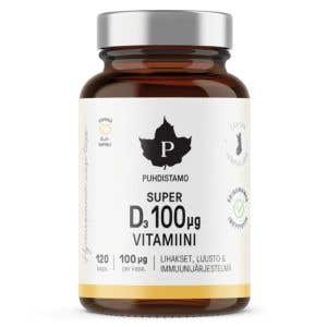 Puhdistamo Super Vitamín D 4000 IU 120 kapsúl