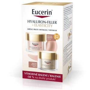 Eucerin Hyaluron Filler+ Elasticity Denný krém Rosé SPF 30 50 ml + Nočný krém 50 ml Promo balenie 2025