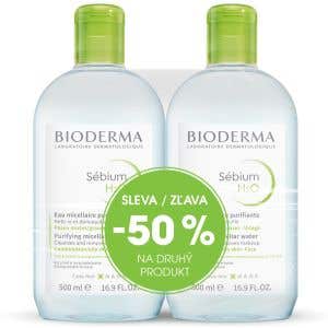 Bioderma Sebium H2O Micelární odličovací voda 500ml 1+1 výhodná cena