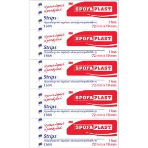 3M Spofaplast 156N Kusová náplasť z netkanej textílie 7,2 cm x 1,9 cm 5ks