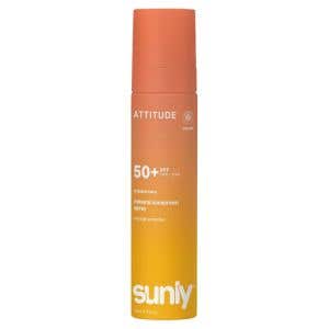 Attitude Sunly Miner&aacute;ln&iacute; opalovac&iacute; kr&eacute;m ve spreji s vůn&iacute; tropick&eacute;ho kokosu SPF 50 75 ml