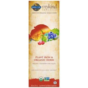 Garden of Life Rastlinné železo & organické bylinky (tekuté železo) vhodné pre deti 240 ml