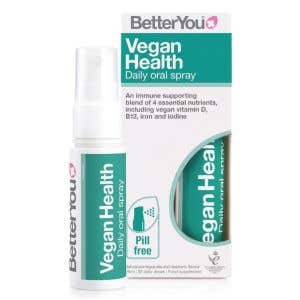 BetterYou Vegan Health – D3 B12 železo a jód ve spreji s příchutí malin a granátového jablka 25 ml