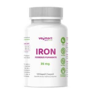Vegmart Železo &ndash; Fumar&aacute;t železnat&yacute; 35 mg 120 kaps&uacute;l 