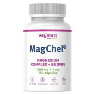 Vegmart MagChel Complex a Vitam&iacute;n B6 180 kaps&uacute;l