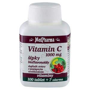 MedPharma Vitamín C 1000 mg so šípkami a predĺženým účinkom 107 tabliet