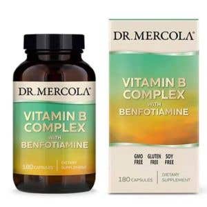 Dr. Mercola Vitamín B Complex s Benfotiaminem 180 kapslí