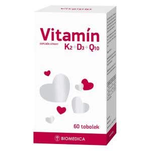 Biomedica Vitamín K2 + D3 + Q10 60 tablet