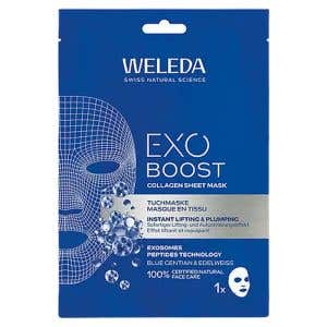 Weleda Exo Boost Kolagenov&aacute; pleťov&aacute; maska &ndash; Modr&yacute; hořec a protěž alpsk&aacute; 20 ml