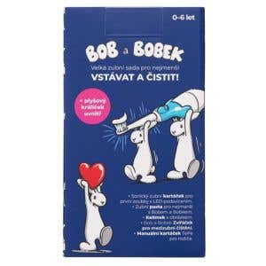 Bob a Bobek Velká zubní sada pro nejmenší s modrým sonickým kartáčkem