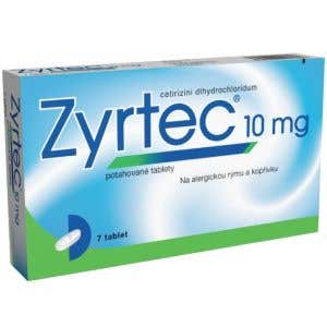 Zyrtec 10 mg 7 tabliet