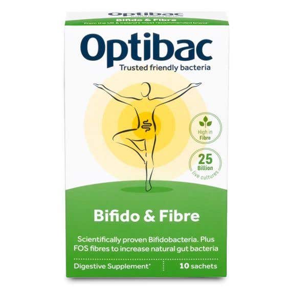 Optibac Bifido and Fibre Probiotika 10x6 g sáčků