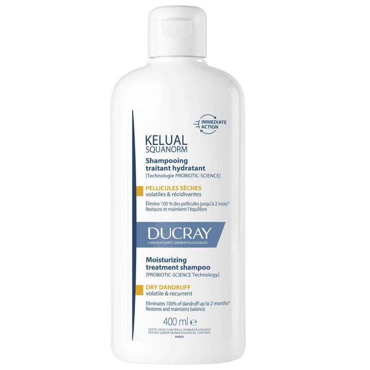 Ducray Kelual Squanorm Hydratační pečující šampon proti suchým lupům 400 ml