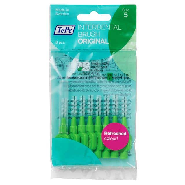 TePe Original mezizubní kartáčky 0,8 mm zelené, 8 ks