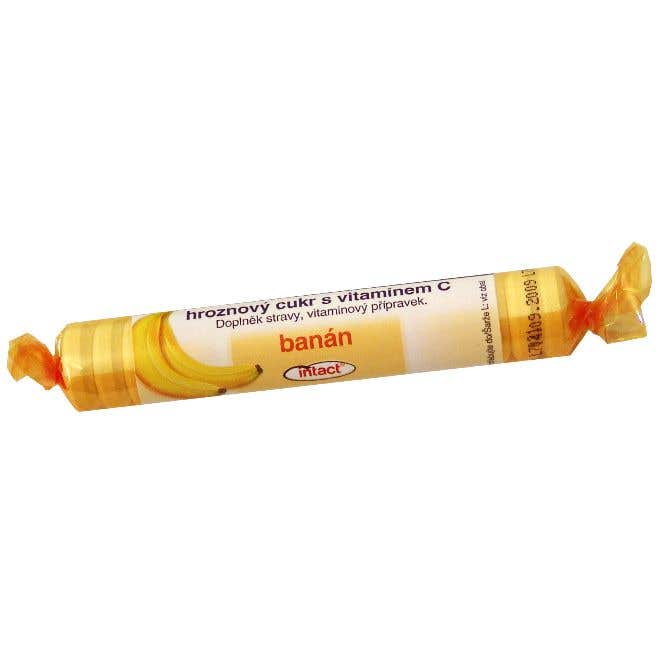 Intact Rolička hroznový cukr s vitamínem C banán 40 g