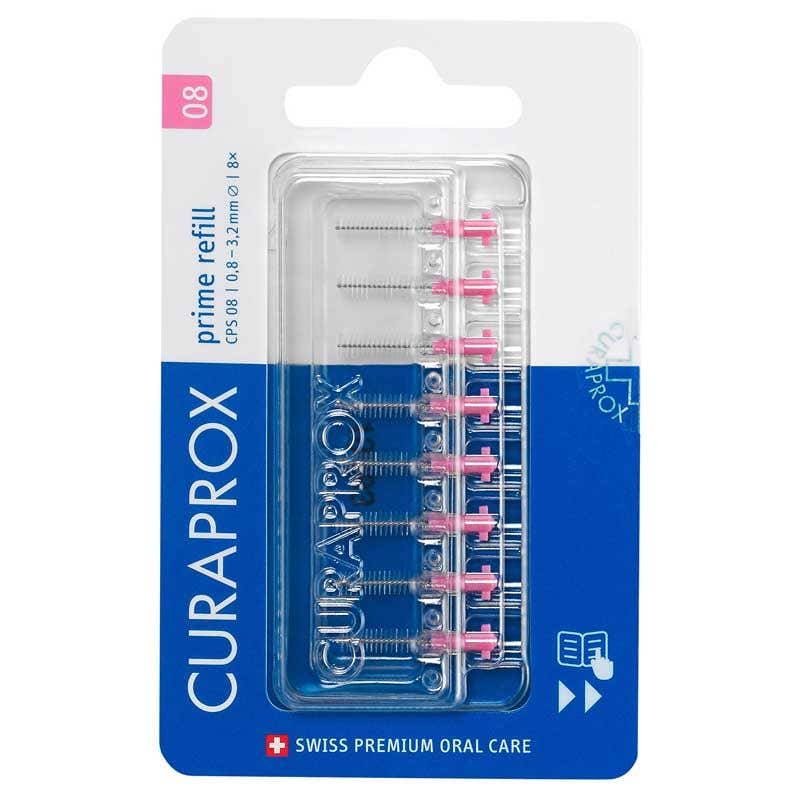 Curaprox CPS 08 prime refill mezizubní kartáčky 8 ks růžové