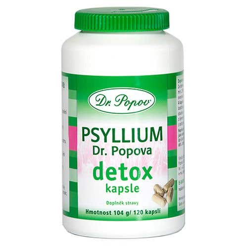 Dr. Popov Psyllium kapsle Detox 120 ks