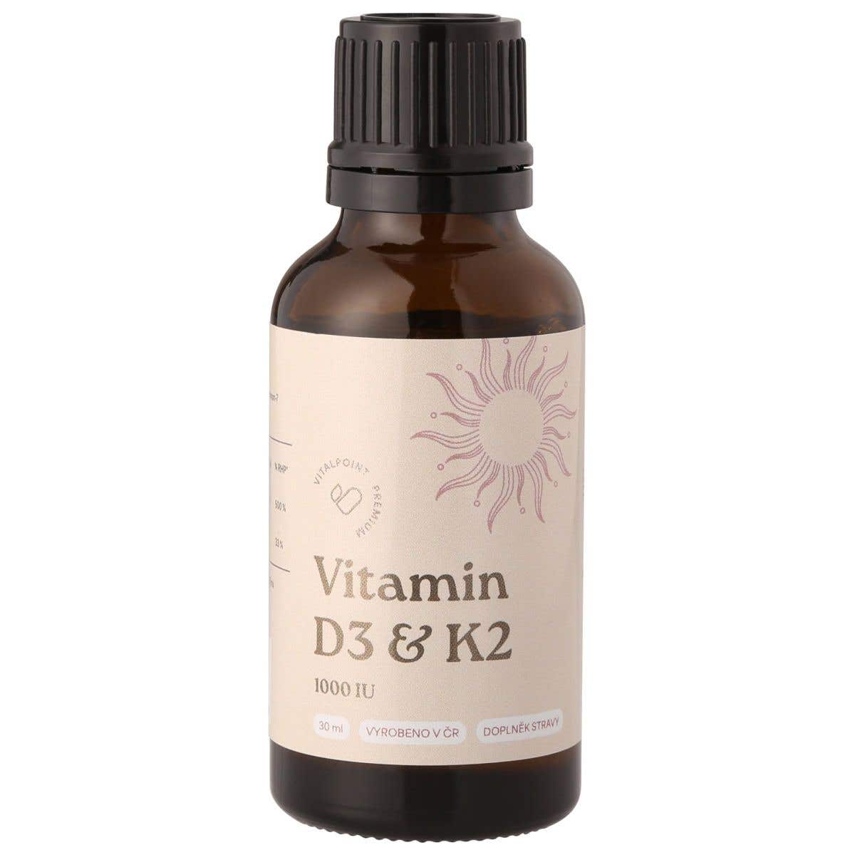 Vitalpoint Premium Vitamín D3 & K2 1000 IU v BIO MCT oleji 30 ml