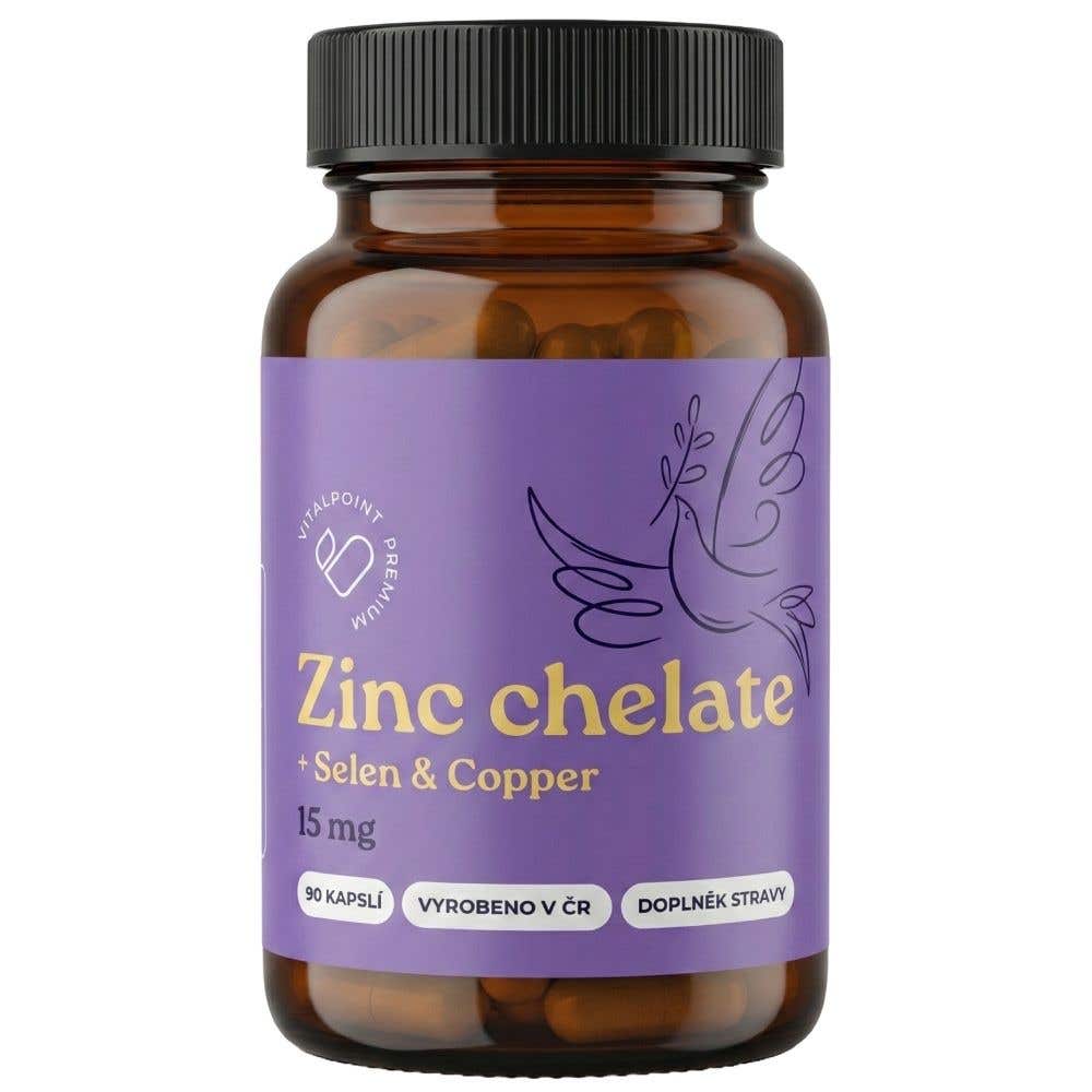 Vitalpoint Premium Zinek Selen Měď 90 kapslí
