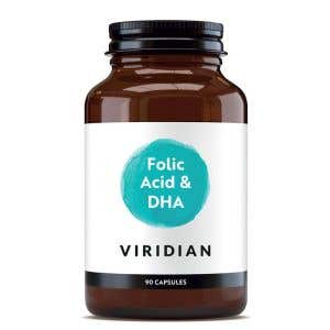 Viridian Folic Acid with DHA - Kyselina listová s DHA 90 kapslí