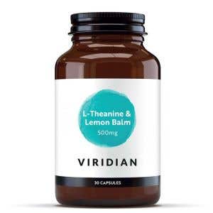 Viridian L-Theanine & Lemon Balm - Theanin a extrakt z Meduňky l&eacute;kařsk&eacute; 30 kapsl&iacute;