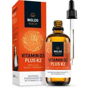 WoldoHealth Vitamin D3 K2 Kapky 1000 IU 50 ml