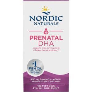 Nordic Naturals Prenatal DHA + Vitamin D3 - Omega pro těhotn&eacute; 830 mg + 400 IU 180 kapsl&iacute;