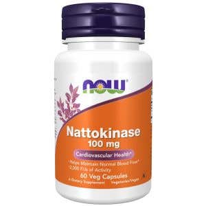 Now Foods Nattokinase nattokináza 100 mg 60 rostlinných kapslí