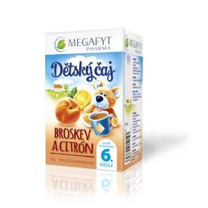 Megafyt Dětský čaj broskev a citron 20 nálevových sáčků