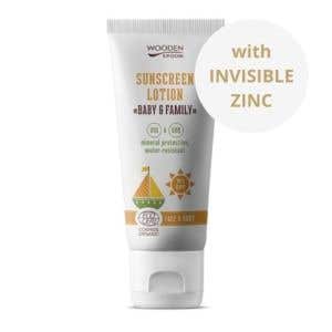 Wooden Spoon Opalovací tělové mléko Baby & Family SPF 30 BIO 100 ml