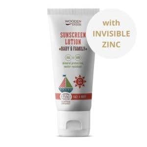 Wooden Spoon Opalovac&iacute; tělov&eacute; ml&eacute;ko Baby & Family SPF 50 BIO 100 ml