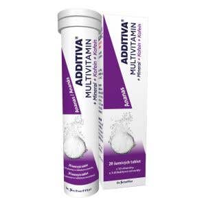 Additiva Multivitamin + Mineral + Kofein ananas 20 šumivých tablet