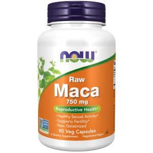 Now Foods Raw Maca - žerucha peruánska 750 mg 90 rastlinných kapsúl