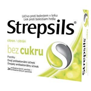 Strepsils Citron bez cukru 24 pastilek