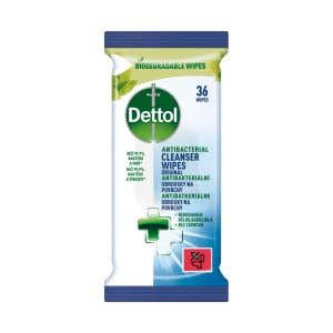 Dettol Antibakteriální ubrousky na povrchy 36 ks