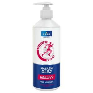 Alpa Masážní olej hřejivý 500ml