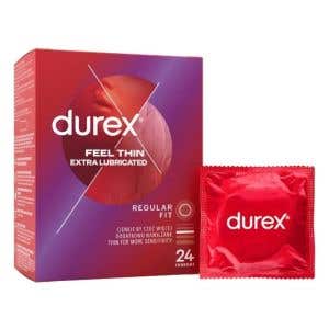 Durex Kondomy Feel Thin Extra Lubricated 24 ks