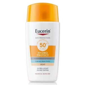 Eucerin Sun Ultra lehký Fluid na opalování na obličej Hydro Protect SPF 50+ – světlý 50 ml
