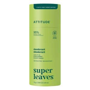 Attitude Super leaves Deodorant bez hlin&iacute;ku - hru&scaron;ka a amber pap&iacute;rov&yacute; obal 75 g