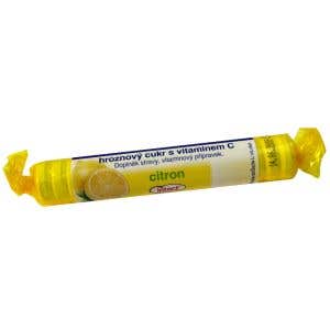 Intact Rolička hroznový cukr s vitamínem C citrón 40 g